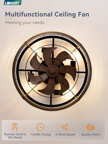 Lediary Caged Ceiling Fan thumbnail 4