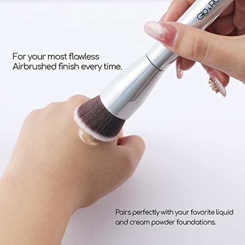 Kabuki Brush,Angled Flat Top Kabuki Foundation Brush Premium Kabuki Makeup Brushes For Liquid Cream Powder Foundation Blending Buffing,Face Contour Brush #TOP5