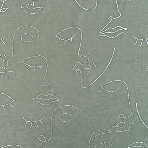 DOUCEUR D'INTERIEUR Eyelet Curtain 140 x 240 cm Green, W 55.1" x L 94.5" (1 Panels) - Image 4