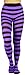ToBeInStyle Women's Full Footed Wide Striped Tights - Black And Purple