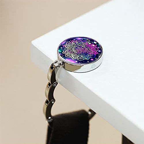 Image of Bosketo Foldable Purse Hook Womens Bag Table Hanger Collection Desk Hooks for Purse (3pack Mandala-Hook)