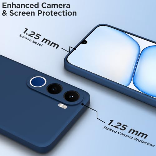 Image of Outlouders Back Cover for Realme C100x | Camera Protection | Durable Soft Matte Silicone Bumper Case (Blue)