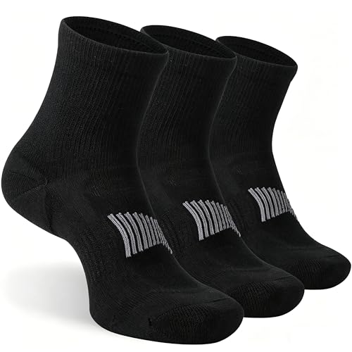 Image of 3 Pairs 90% Merino Wool Ankle Business Casual Thin Wool Socks | Lightweight, Arch Support, Moisture Wicking, Breathable, Business, Work, Everyday Wear, Temperature Regulating