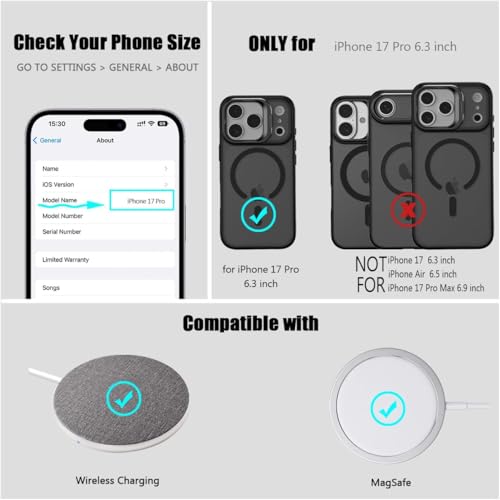 Image of keeshar Clearshield Magpro with stand iPhone 17 Pro Max Hybrid PC & TPU Shockproof Design 360 Degree Protection Crystal Clear Case AntiScratch Armor Cover MagSafe Compatible Strong Magnetic Adsorption