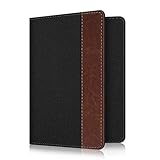 Fintie Passport Holder Travel Wallet RFID Blocking PU Leather Card Case Cover, Denim Black