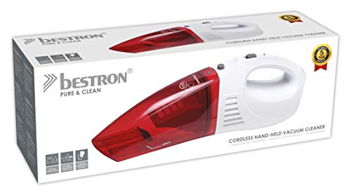 Bestron Aspirateur à main sans fil, Pour surfaces humides et sèches, Capacité : 450 ml, 25 W, Rouge/Blanc - Image 8