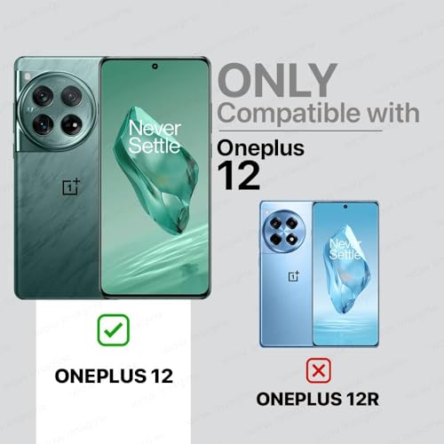 Image of WOW IMAGINE Shock Proof Clear Back Case Mobile Cover for 1+ OnePlus 12 5G (Hard | Hybrid PC + TPU | Full Armour Device & Camera Protection | Black)