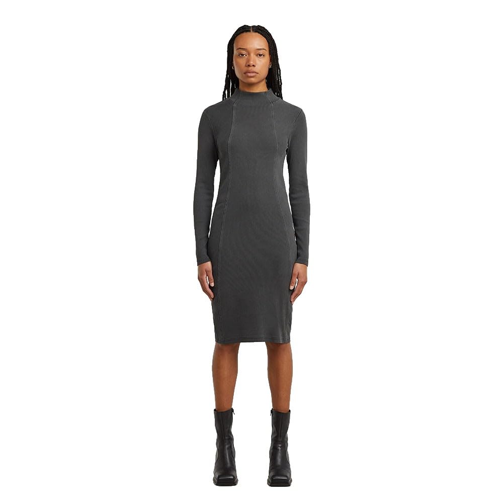 G-STAR RAW Sukienka Kobiety Washed Slim Rib Dress Wmn