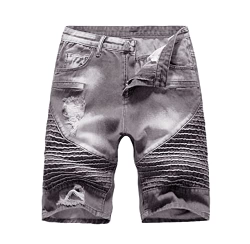 Short en denim pour homme XXL coupe genoux anti frottement coton