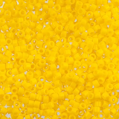 Miyuki Delica 11/0 Yellow Canary Opaque 50gms Bag of Japanese Glass Beads
