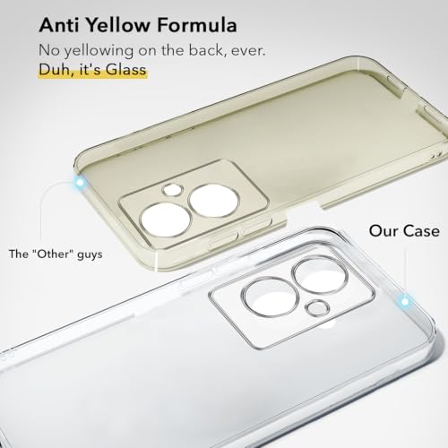 Image of Jkobi Lifetime Anti-Yellow Clear Back Cover Case for Oppo A79 5G (Sleek Hard Crystal | Shockproof and Camera Protection)