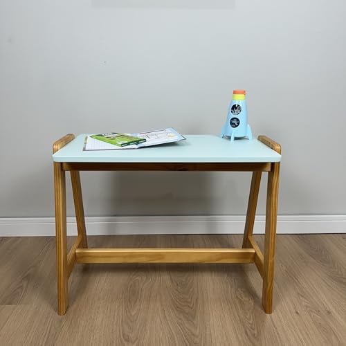 Mesa Escrivaninha Infantil Verde Madeira Maciça