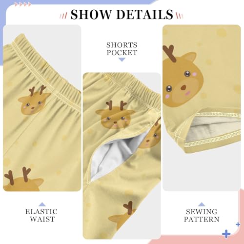 Boys' Pants Christmas Animals Deers Dots Long Bottoms Jogger Pants Elastic Waist Trousers with Pockets S-XL4