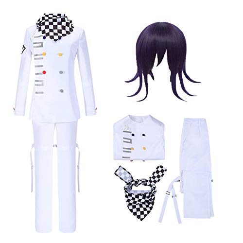 Ouma Kokichi Cosplay with Wig Ronpa V3 Cosplay Killing Harmony White School Uniform Dangan Ronpa Adult Costume