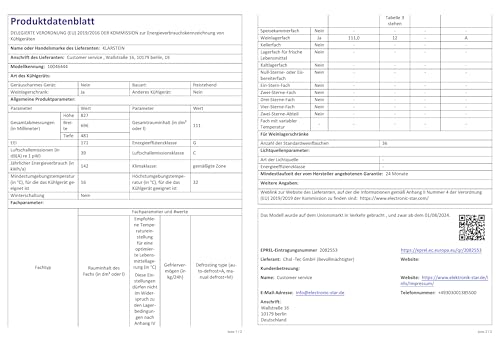 Klarstein Vinamour Weinkühlschrank 2 Zonen - 36 Flaschen, 5-18 °C, Touch-Steuerung, LED-Beleuchtung, Freistehend, UV-Schutz, Edelstahl Doppeltür
