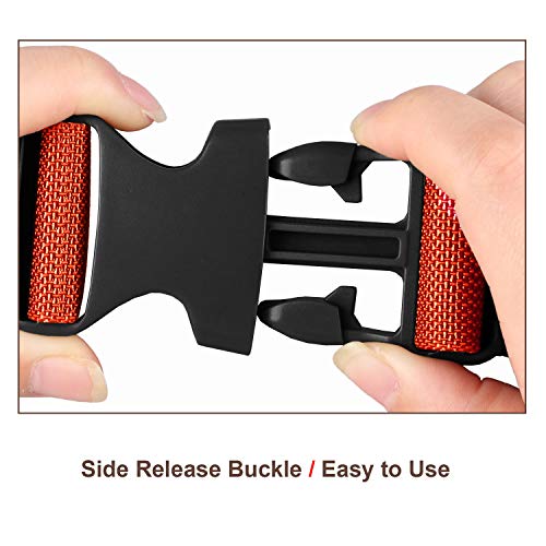 Image of MAGARROW 65 inch 1.5 inch Utility Straps with Buckle Adjustable, 4-Pack (Orange (4-PCS))