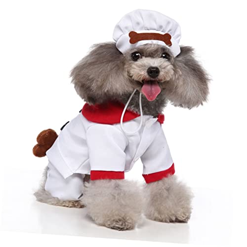 Disfraz para perro POPETPOP talla S blanco miniatura 2
