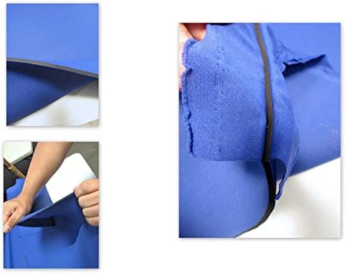 BIGZFABRIC® Neoprene Bonded Sponge Waterproof Wetsuit Fabric Royal Blue 1mm Thick Sold by The Foot and Yard (1 Yard)
