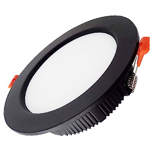 FROIDEXG Empotrable LED Downlight Commercial Hotel Engineering Focos Negros Hogar Antirreflejo Ahorro De Energía Lámpara De Techo Lámpara Empotrada LED De 6 Pulgadas 1 Paquete / 4 Paquetes