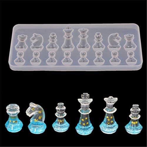 Resin Molds, Epoxy Molds for Jewelry Making DIY Craft, International Chess Shape Silicone Mold DIY Artcraft Project Gift Making Tools Set Home Decoration