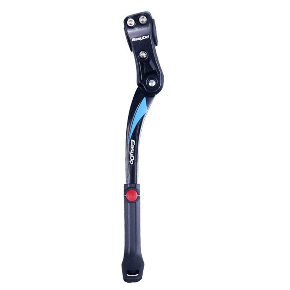 Caballete Bici MTB bicicleta pata de cabra Estante del estacionamiento de Kick MTB Mountain Bike soporte lateral soporte de pie Brace 24 '' - 29 '' 34-41cm ajustable Caballete Bici ( Color : Black Blu