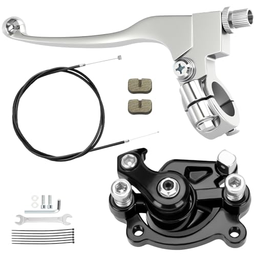 Image of Mini Bike Brake Lever Kit, Rear Disc Brake Caliper Compatible with Monster Mega Moto MMB80 105cc Motovox MBX10 MBX11 Baja DB30 GMB100 Coleman CT100U CC100X Predator 79cc 97cc 100cc Engine Parts