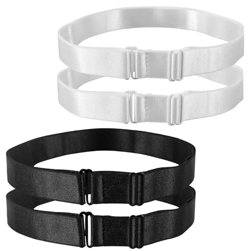 4 PCS Crop Adjustable Band, Crop Tuck Band, Crop Tool for Shirt, Crop Band for Tucking Shirts, Elastic Belts for Women Crop Tops, Croptuck Adjustable Band for Women Tucking Shirts Tops