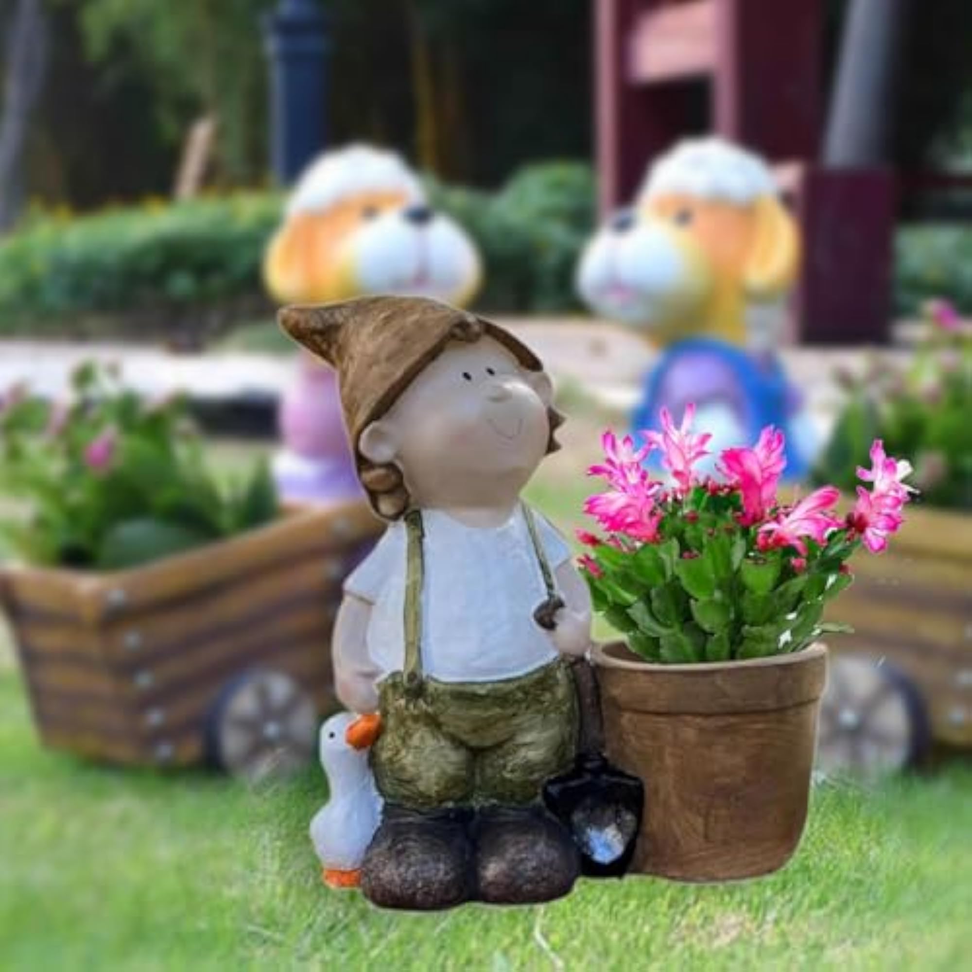 Resin Statue Plant Pot Gift for Indoor Plants