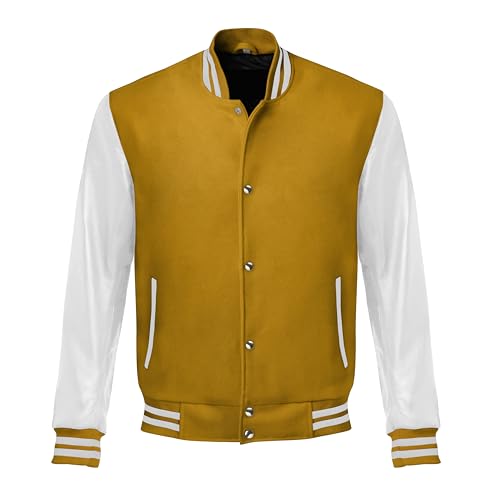 Image of Red And Black Letterman Jacket Men - Mens Black Varsity Letterman High School Baseball Bomber Jacket