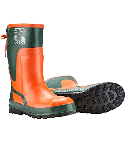 Produktfoto von KOX Lumberjack III Neo Schnittschutz-Gummistiefel für die kalten Tage, grün/orange, Größe 48