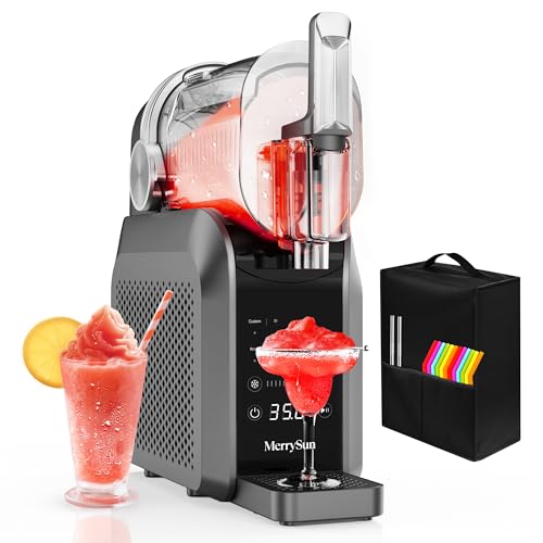 Máquina de granizado para el hogar, máquina de granizado de 88 onzas con cubierta antipolvo, 8 programas preestablecidos, no necesita hielo, limpieza automática, pantalla LED, máquina de bebidas