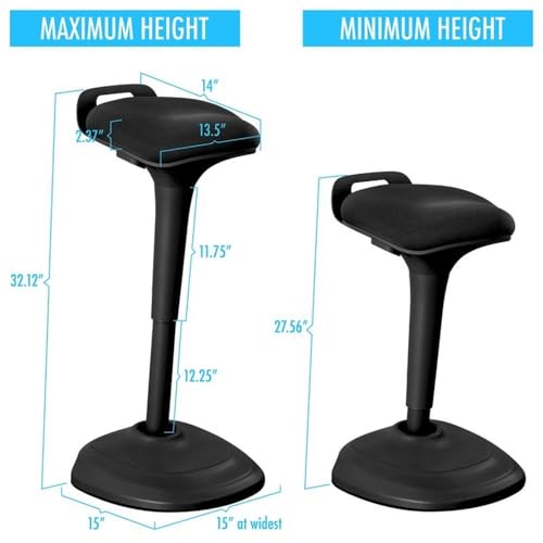 Image of Living Essentials Adjustable Active Stool by Black
