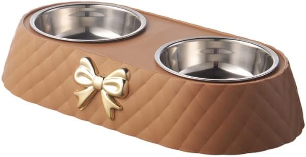 VIDAMN Tazones dobles para perros y gatos, juego de cuencos de agua y alimentos para mascotas con dispensador automático de agua, cuenco de acero