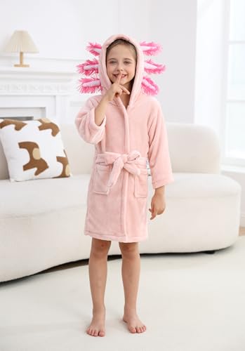 CuteOn Bathrobe for Women Soft Fleece Hooded Plush Loungewear4
