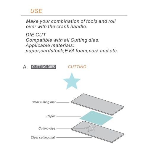 Máquina de Gravação e Corte Manual, Mini Artesanato de Papel Portátil, Gravação Em Relevo, Faça você