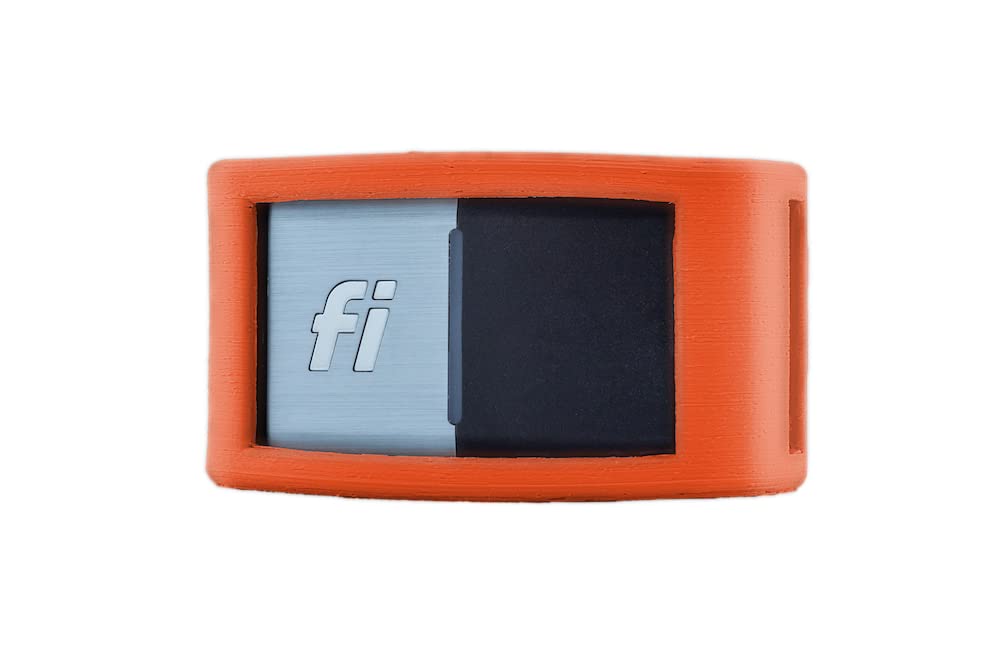 Minimalist Gear Co Fi Fastener Flex for Fi Series 2 Smart Dog Collar Beacon GPS Dog Tracker - Version 2, Smaller and More Flexible (Orange) (Fi GPS