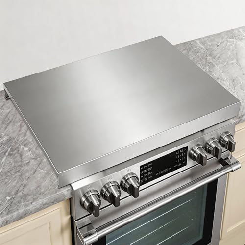 YUCHENGTECH Cubierta Protectora para Estufa de Gas 76x56x7cm Cubierta Superior de la Estufa de Acero Inoxidable Soporte de Cubierta Superior de Estufa de Cocina