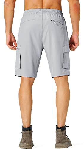 S Spowind Bermuda cargo masculina para caminhada, secagem rápida, leve, para o verão, com bolsos com