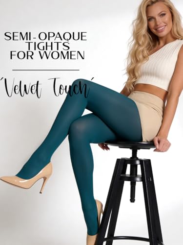 Image of Charm and Attitude Semi Opaque Tights for Women | Colored Pantyhose Stockings Nylons 40D