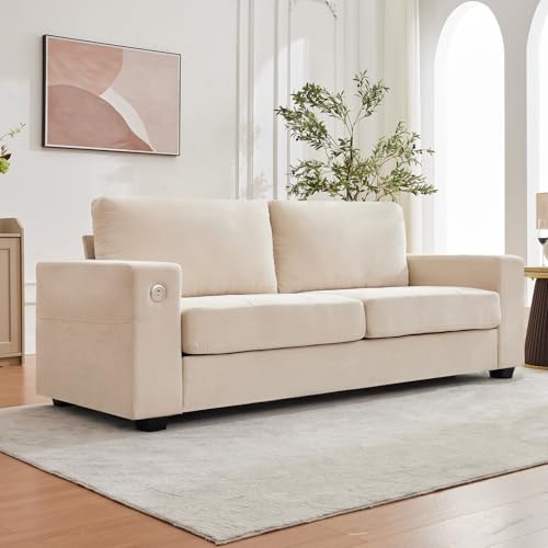 IDEALHOUSE 90" Modern Couches for Living Room, Chenille Fabric Loveseat