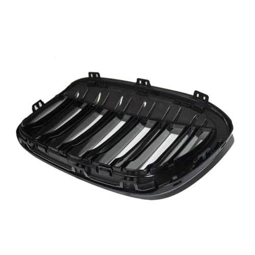 Rejilla de riñón de doble línea negra brillante para parachoques de coche X1 F48 2016-2019 6