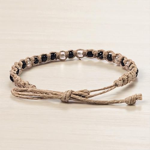 Image of BlueRica Hemp Anklet with Glass Beads