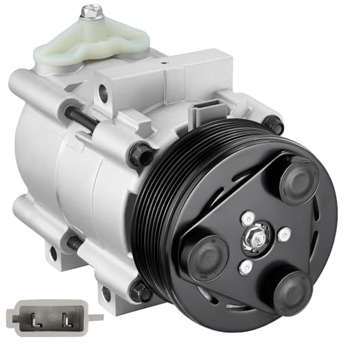 BDFHYK Air Conditioning A/C Compressor with Clutch Compatible with Ford F-150, Expedition, E-150 Econoline, E-250 E-350 Econoline, E-350 Super Duty, Compatible with Lincoln Navigator, 4.6L 5.4L 6.8L