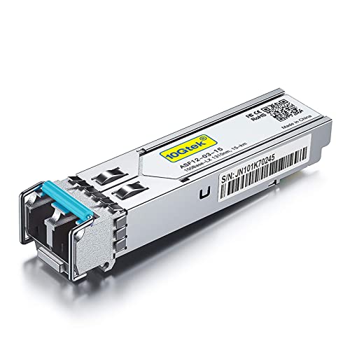 Image of 10Gtek 100Base-LX SFP Transceiver, 100M SingleMode Fiber Ethernet Optic Module, 1310nm DDM, up to 15 km, for Cisco GLC-FE-100LX-RGD /MFELX1, Ubiquiti, D-Link, Netgear, Supermicro and More