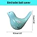 2PCS Toilet Bolt Covers Decorative, Cute Bird Toilet Screw Cover Caps, Ceramic Toilet Bolt Caps Decorative, Funny Bathroom Accessories, No Tools Easy Installation Bathroom Decor (Blue)
