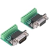 Jadeshay Kabeladapter – DB9-Stecker, Buchse, Adapter, Schraubklemme, 9-polig, 9-Loch-Umwandlungsp...