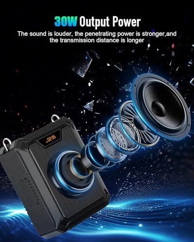 Image of 30W Voice Amplifier Wireless Microphone, SHIDU Classroom Microphone for Teachers Wireless Bluetooth Voice Speaker Portable PA Systems Speaker for Teachers,Classroom, Meetings and Outdoors