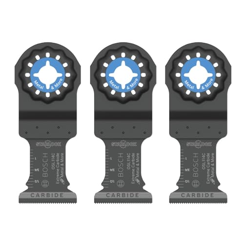 BOSCH OSL114C-3 3-Pack 1-1/4 in. Starlock Oscillating Multi Tool Metal & More Carbide Extreme Plunge Cut Blades for Cutting Iron Bar, Metal, Wood with Nails, Drywall and Tile 5 BOSCH OSL114C-3 3-Pack 1-1/4 in. Starlock Oscillating Multi Tool Metal & More Carbide Extreme Plunge Cut Blades for Cutting Iron Bar, Metal, Wood with Nails, Drywall and Tile - Image 5