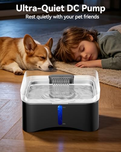 Dispensador de agua para perros con bomba de repuesto UPSKY para fuentes grandes 5