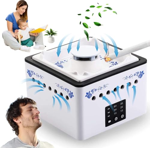 Cenicero sin humo con purificador de aire, eliminador de olores recargable por USB, pantalla LCD, detector de aire para el hogar, oficina, coche, restaurante, hotel, sala de estar 🔥